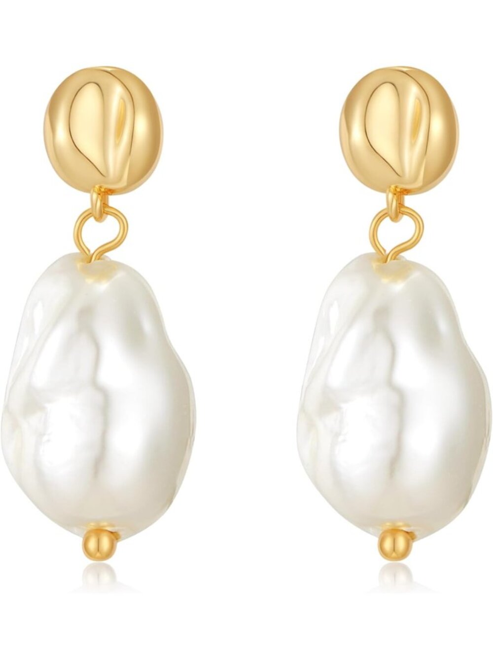 Vintage Baroque Pearl Drop Earrings - Elegant Women's Jewelry Accessory